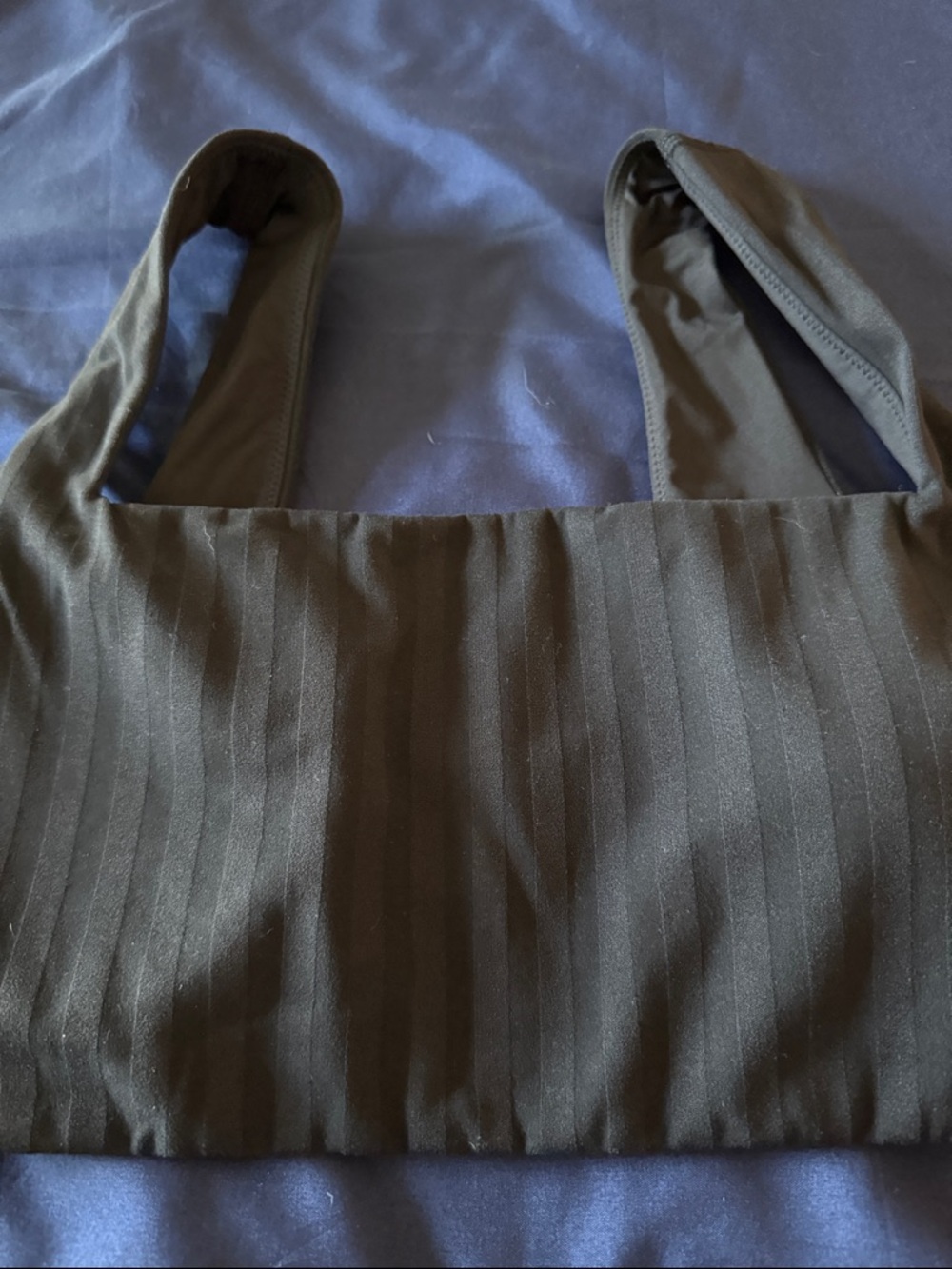 Lululemon Black Ribbed Square-Neck Cropped Tank Large - Picture 5 of 6